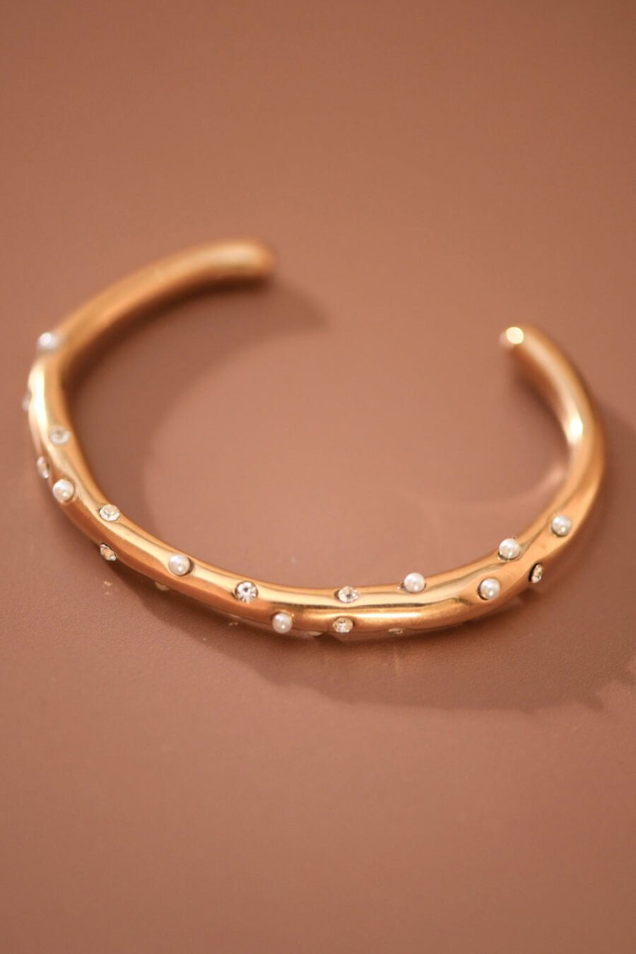 18K Gold Plated Waterproof Stainless Steel Cuff - 7975