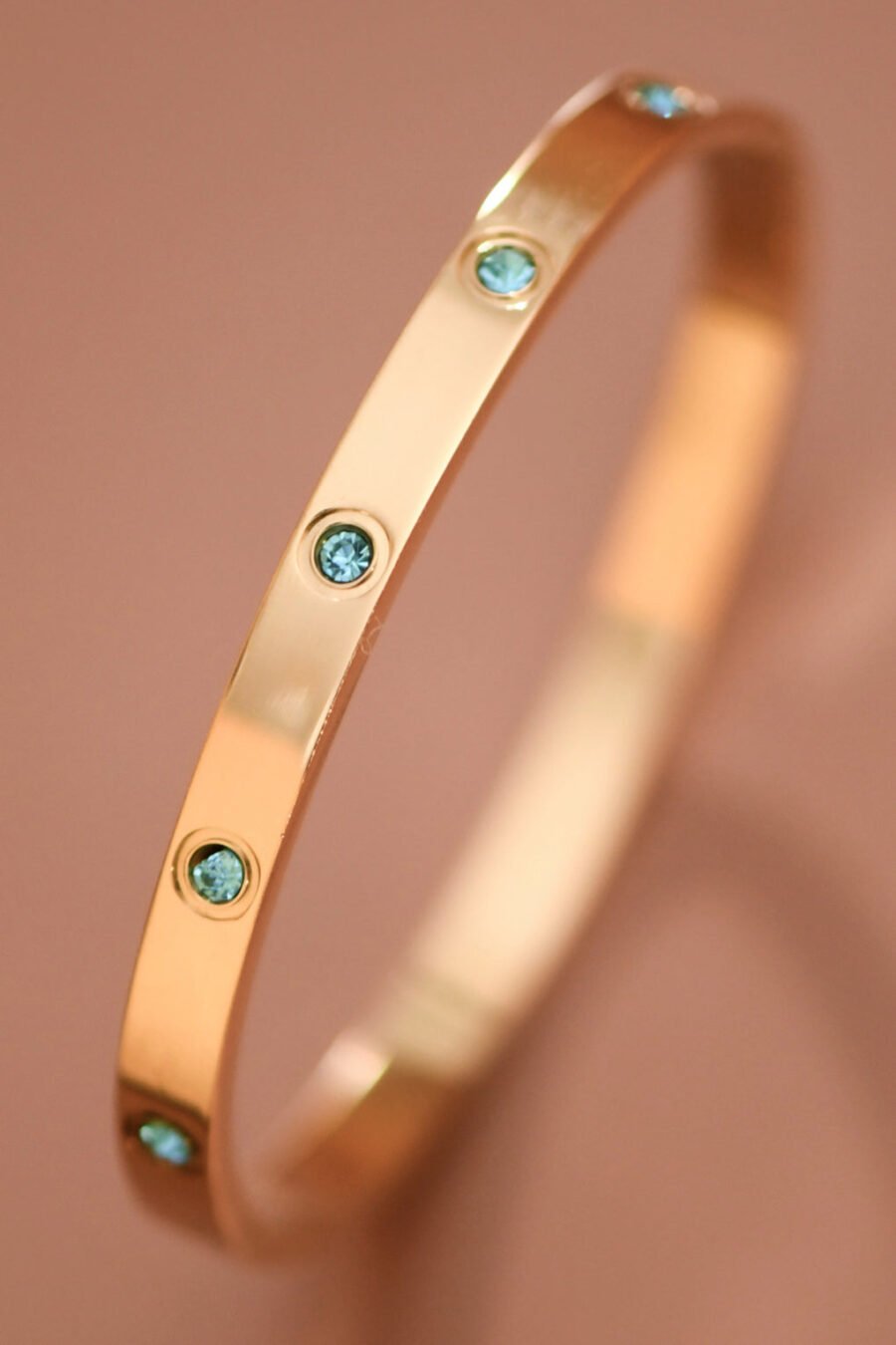 18K Gold Plated Waterproof Stainless Steel Bangle - 7984