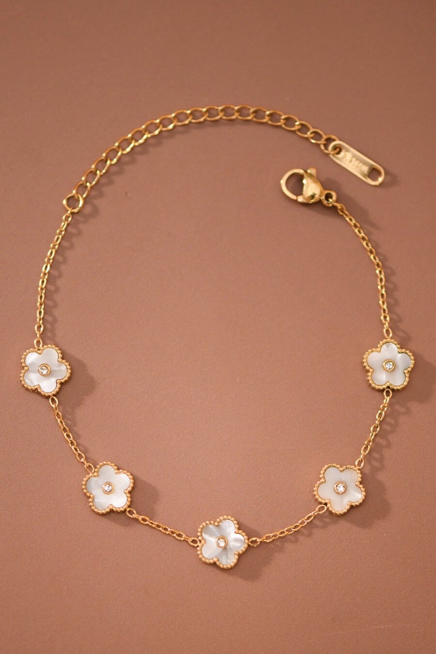 18K Gold Plated Waterproof Stainless Steel Chain Bracelet - 7993