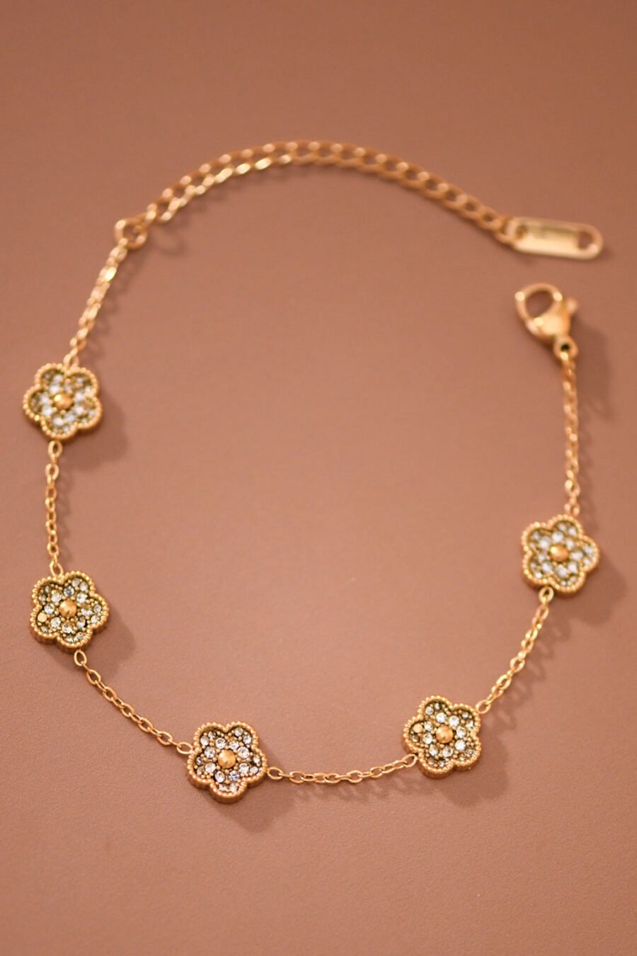 18K Gold Plated Waterproof Stainless Steel Chain Bracelet - 7992