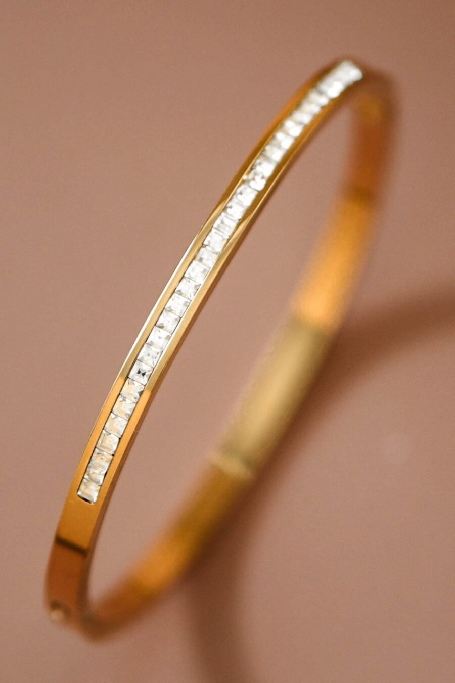18K Gold Plated Waterproof Stainless Steel Bangle - 7039