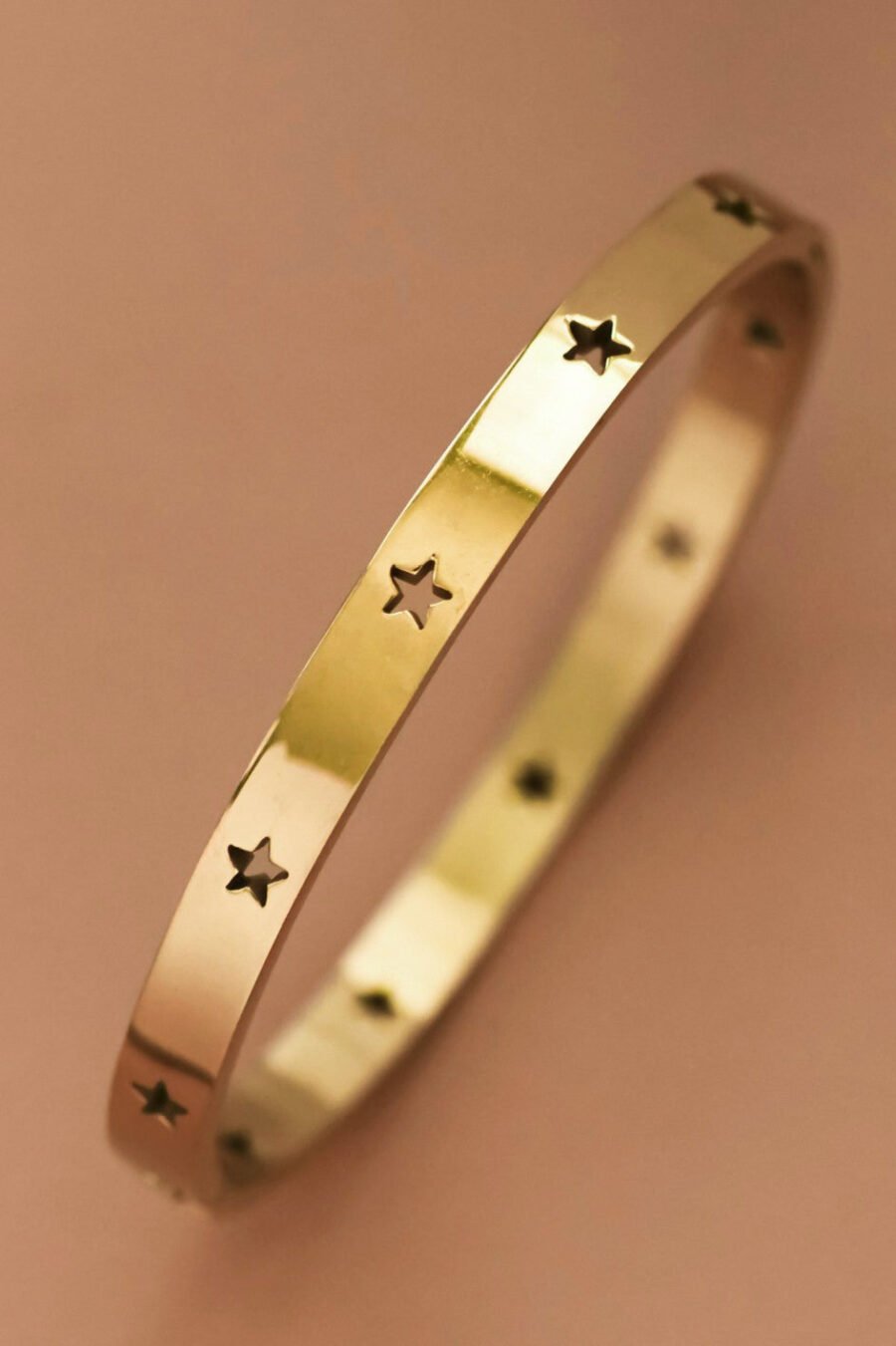 18K Gold Plated Waterproof Stainless Steel Bangle - 7038
