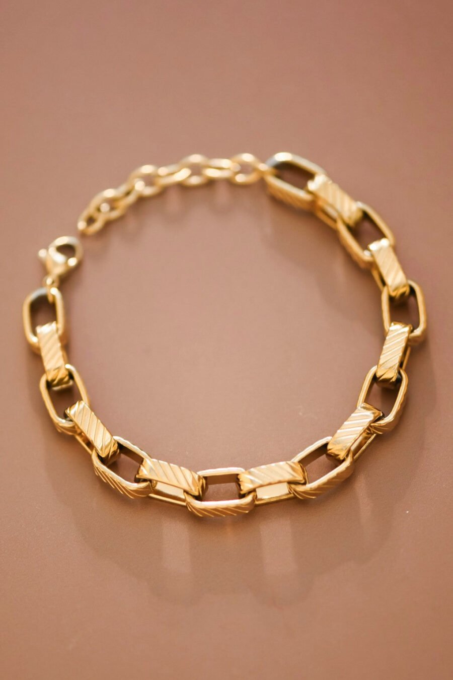 18K Gold Plated Waterproof Stainless Steel Chain Bracelet - 7066
