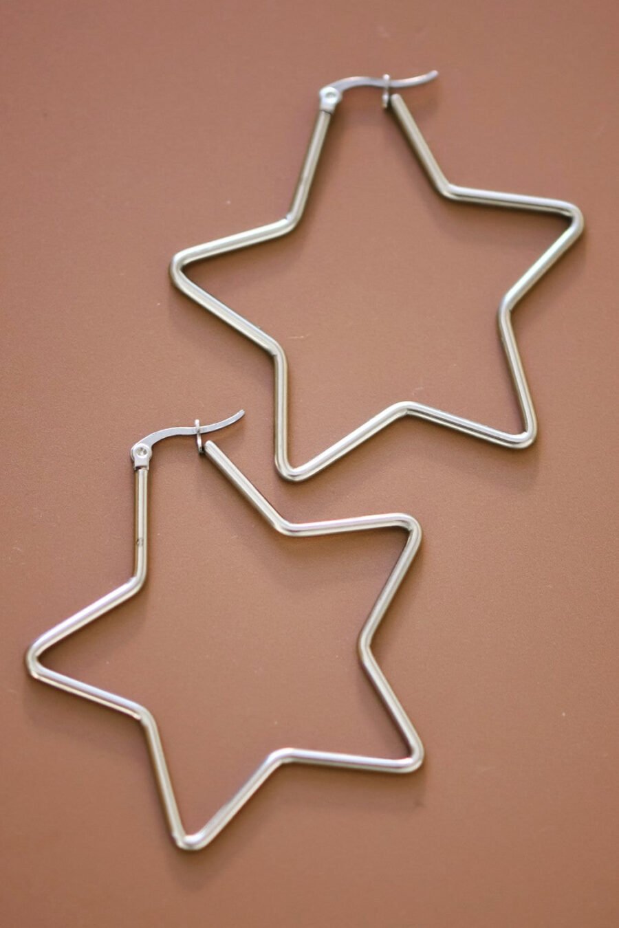 Tarnish-Resistant Waterproof Stainless Steel Hoop Earrings - 7144