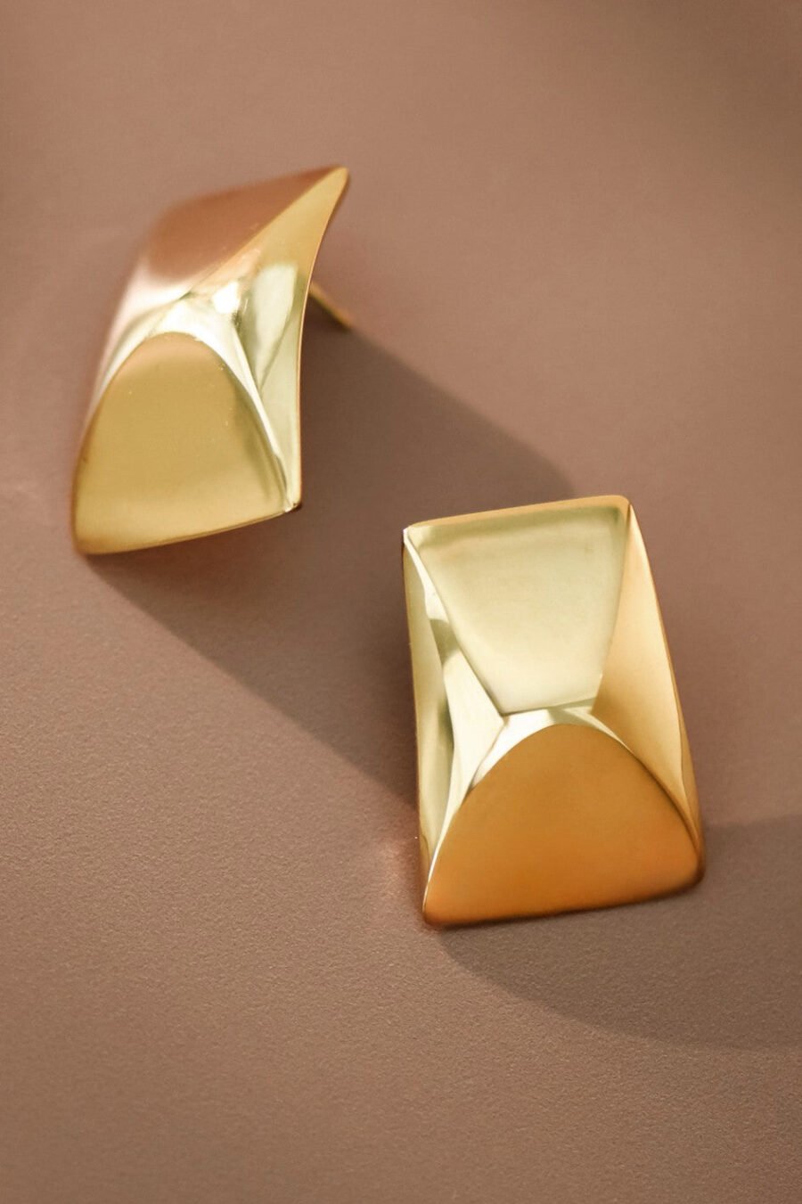 18K Gold Plated Waterproof Stainless Steel Stud Earrings - 7176