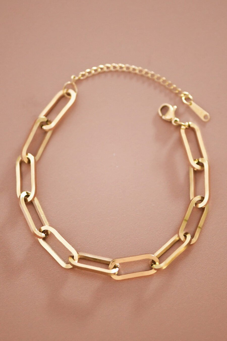 18K Gold Plated Waterproof Stainless Steel Chain Bracelet - 7351