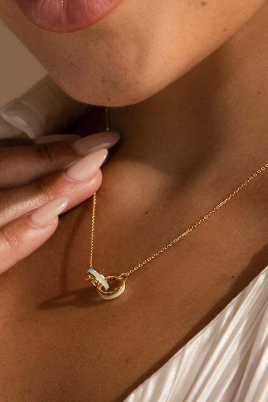 18K Gold Plated Waterproof Stainless Steel Chain Necklace - 7519