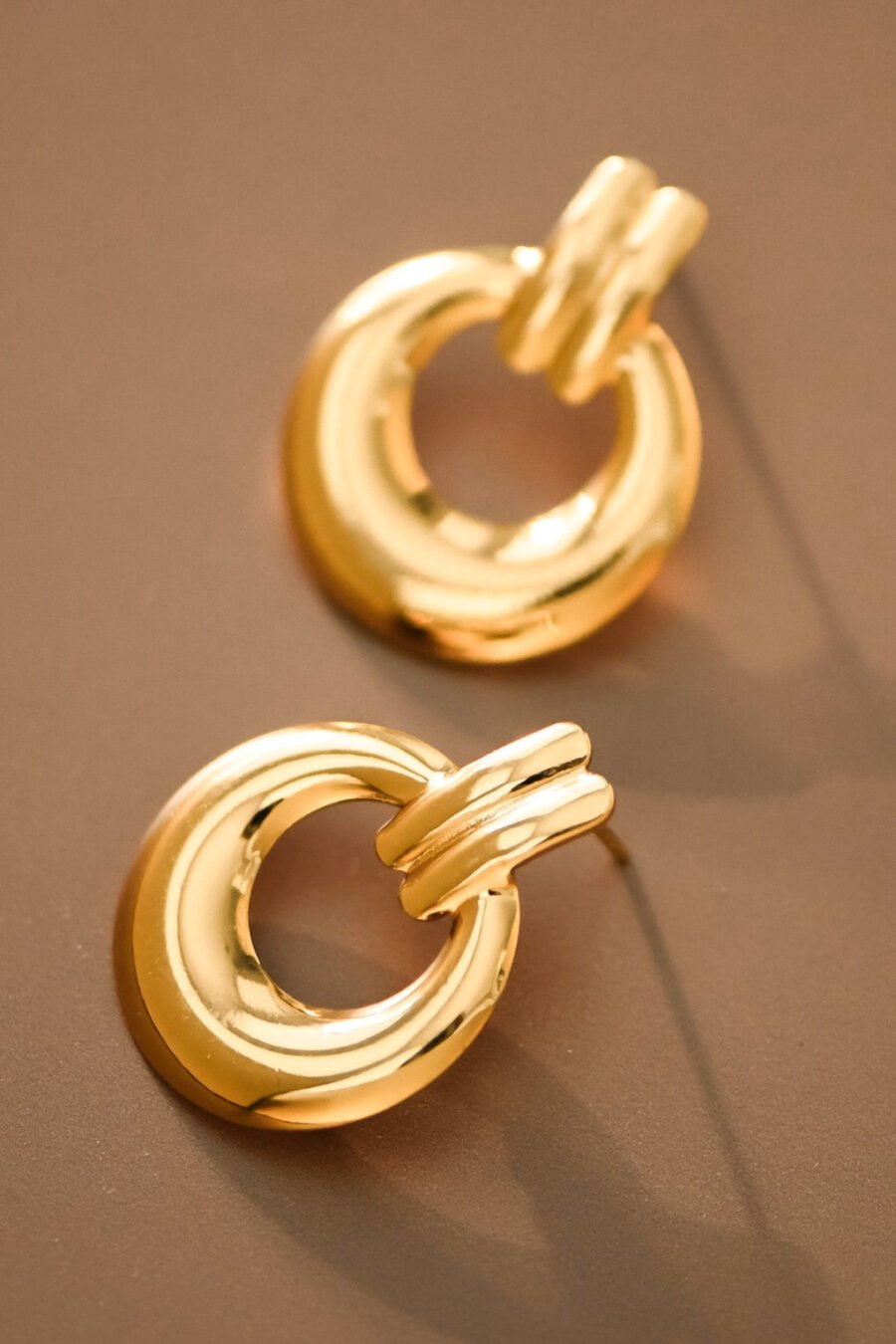 18K Gold Plated Waterproof Stainless Steel Stud Earrings - 7543