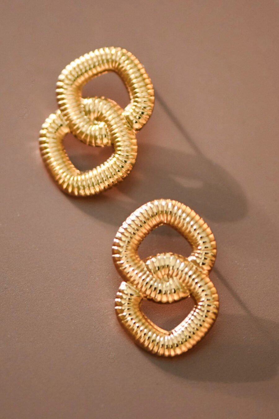 18K Gold Plated Waterproof Stainless Steel Stud Earrings - 7542