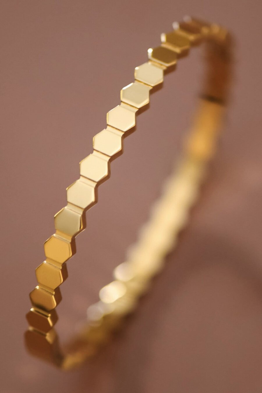 18K Gold Plated Waterproof Stainless Steel Bangle - 7617