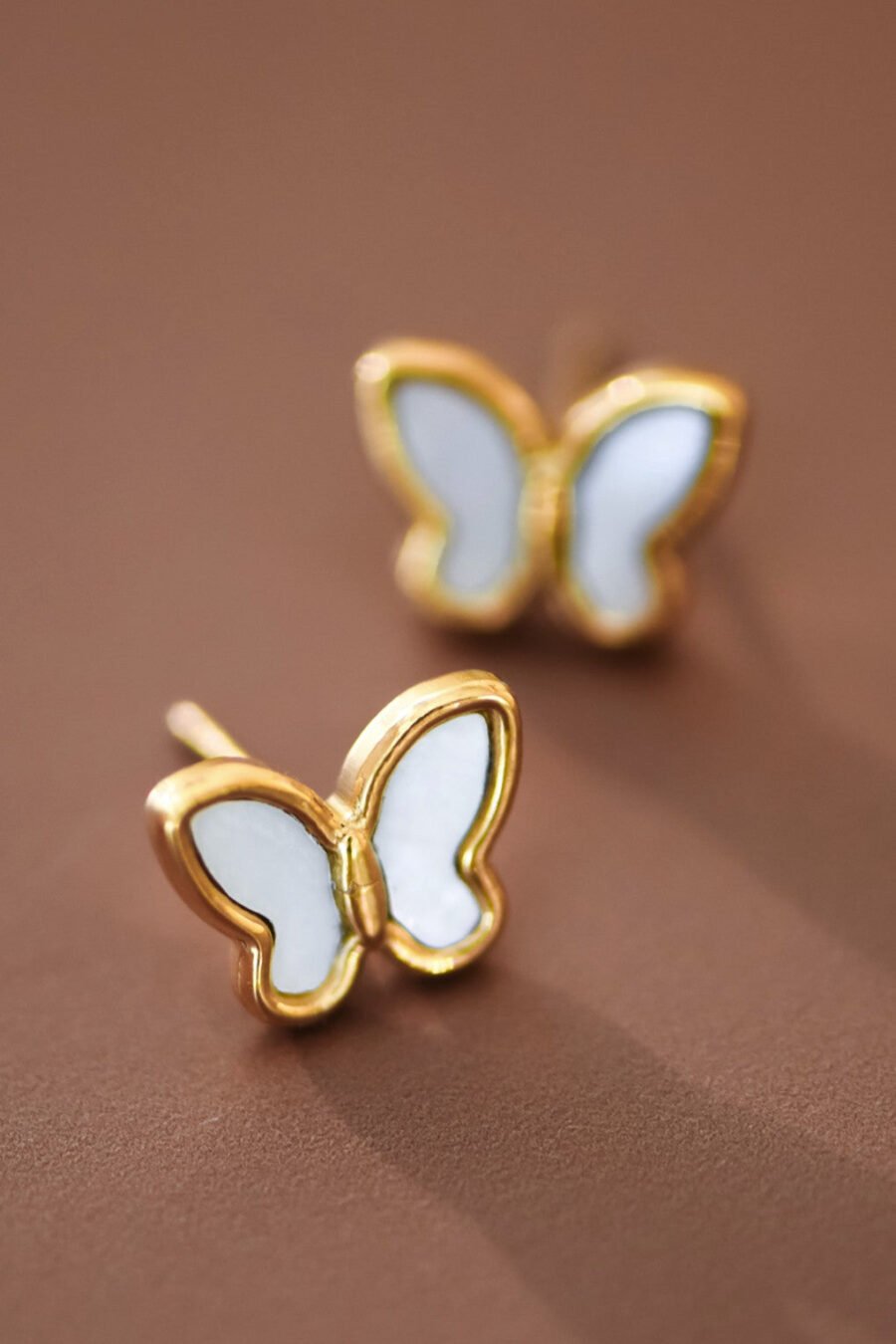 18K Gold Plated Waterproof Stainless Steel Stud Earrings - 7623