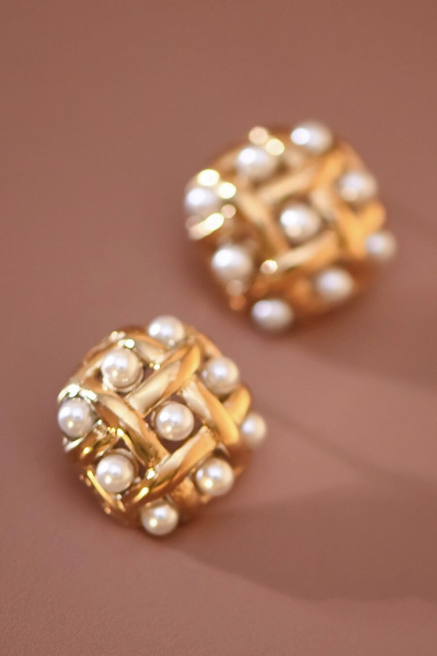 18K Gold Plated Waterproof Stainless Steel Stud Earrings - 7651