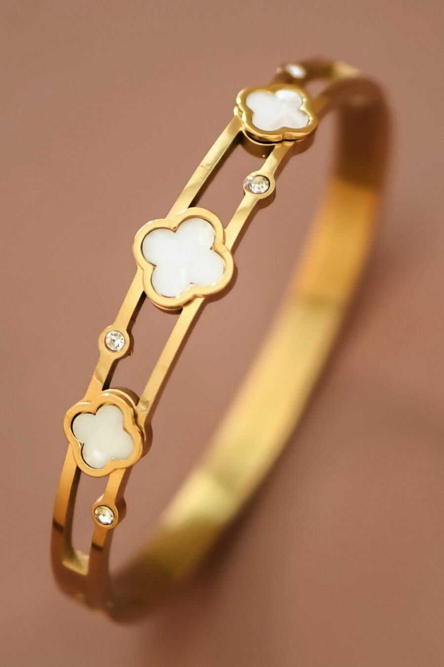 18K Gold Plated Waterproof Stainless Steel Bangle - 7732
