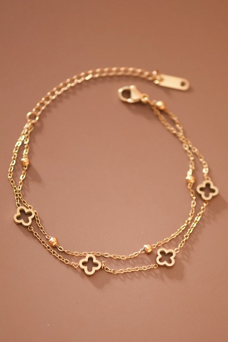 18K Gold Plated Waterproof Stainless Steel Chain Bracelet - 7715