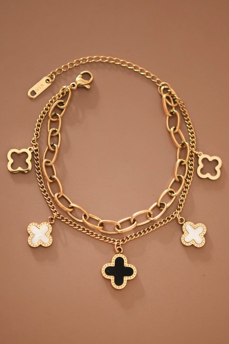 18K Gold Plated Waterproof Stainless Steel Chain Bracelet - 7709