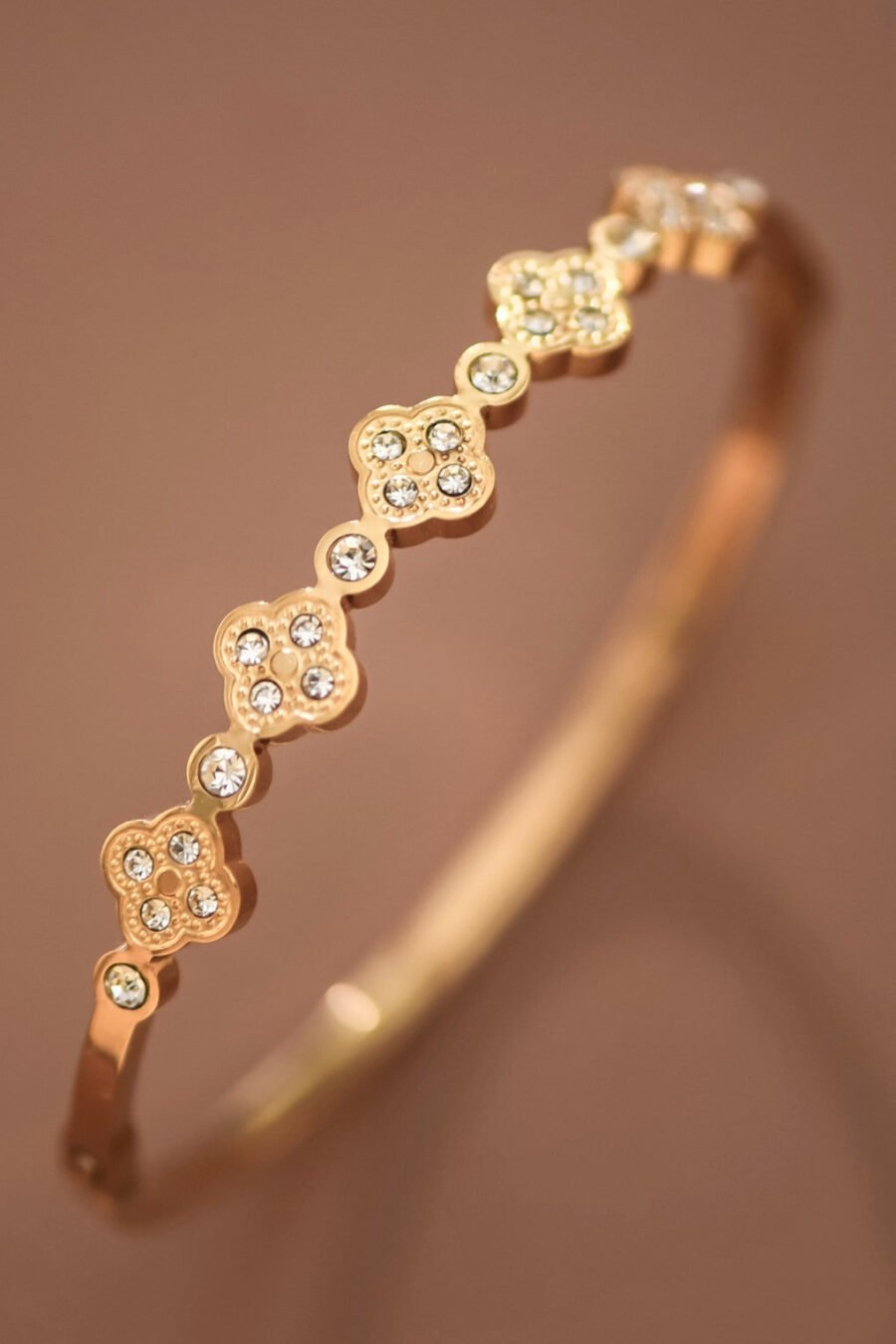 18K Gold Plated Waterproof Stainless Steel Bangle - 7726