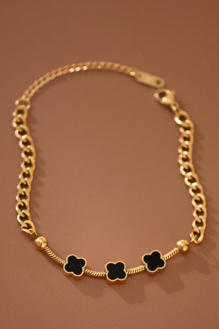 18K Gold Plated Waterproof Stainless Steel Chain Bracelet - 7741