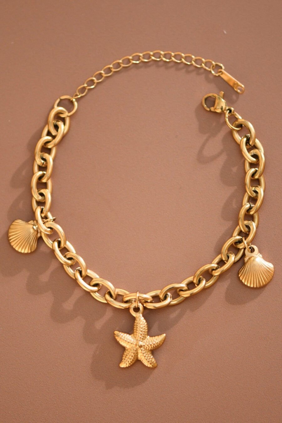 18K Gold Plated Waterproof Stainless Steel Chain Bracelet - 7797