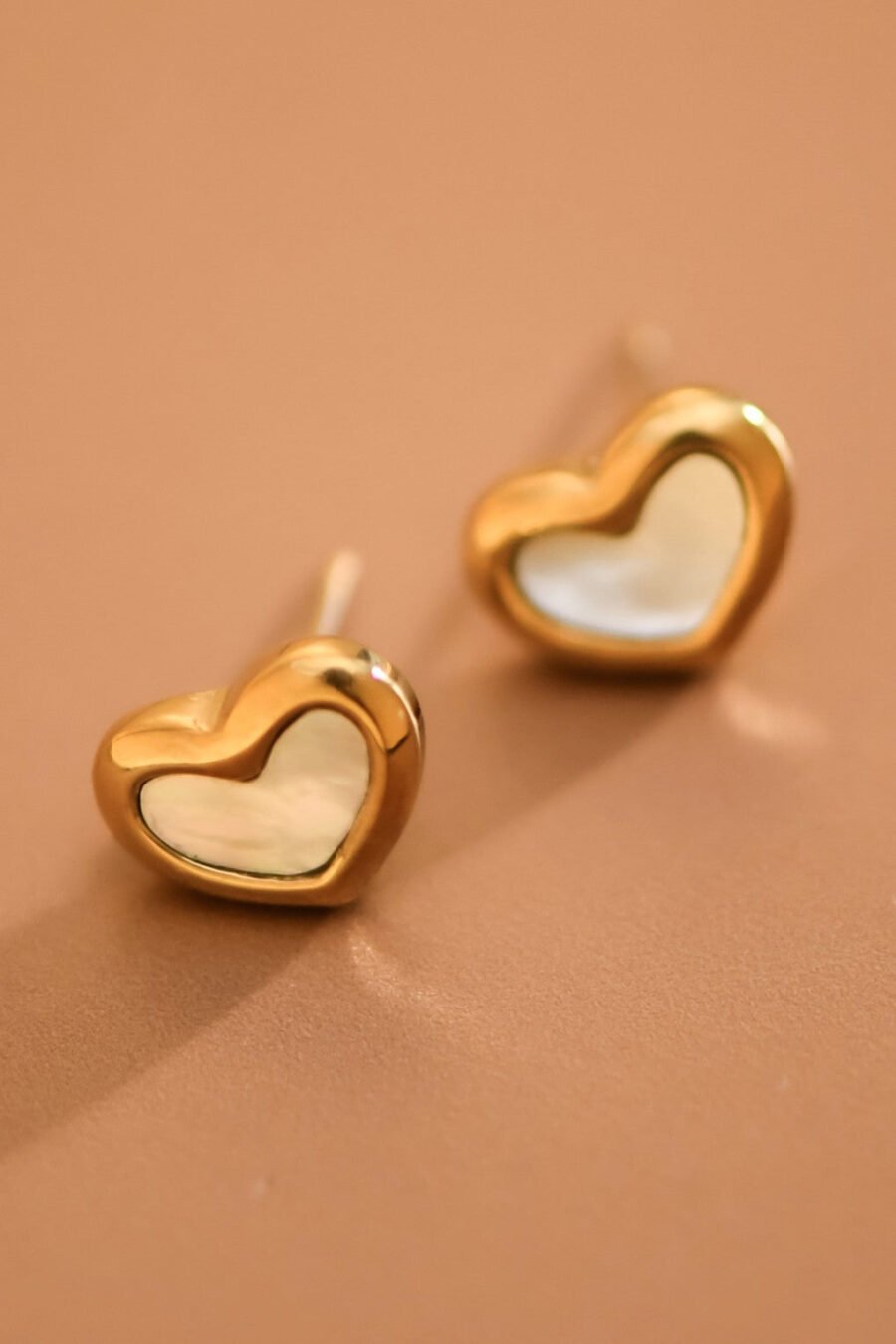 18K Gold Plated Waterproof Stainless Steel Stud Earrings - 7912